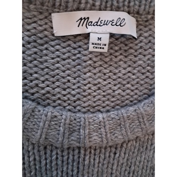 Madewell Gray Merino Wool Alpaca Blend Ribbed Sweater Vest Minimalist - Picture 3 of 10